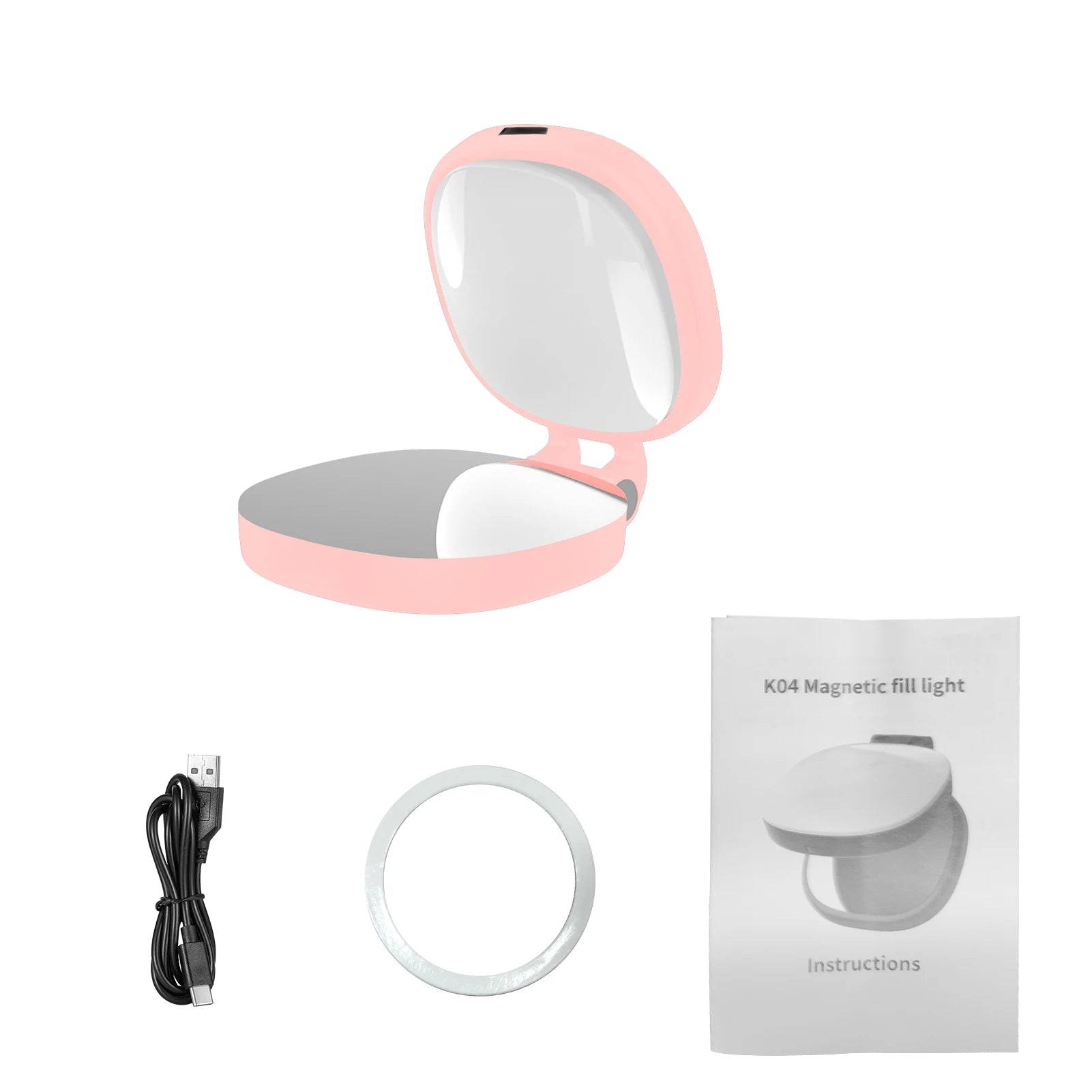 Magnetic Selfie Fill Light with Makeup Mirror