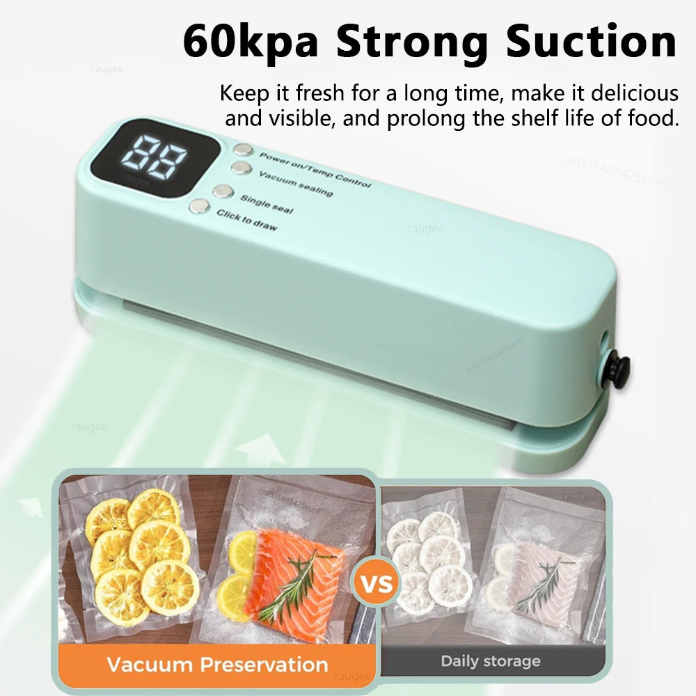 Portable USB Rechargeable Vacuum Sealer for Food Bags