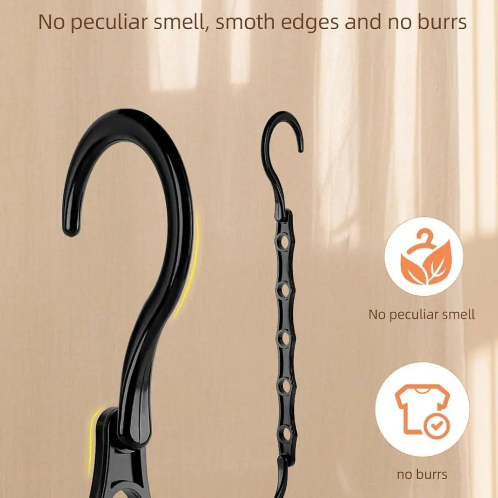Space-Saving Cascading Clothes Hangers (5-Hole Design)