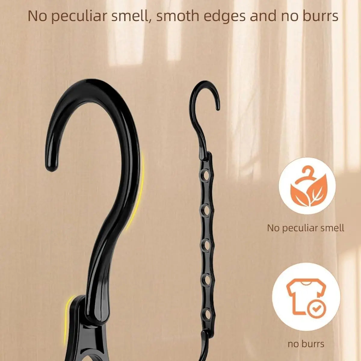 Space-Saving Cascading Clothes Hangers (5-Hole Design)