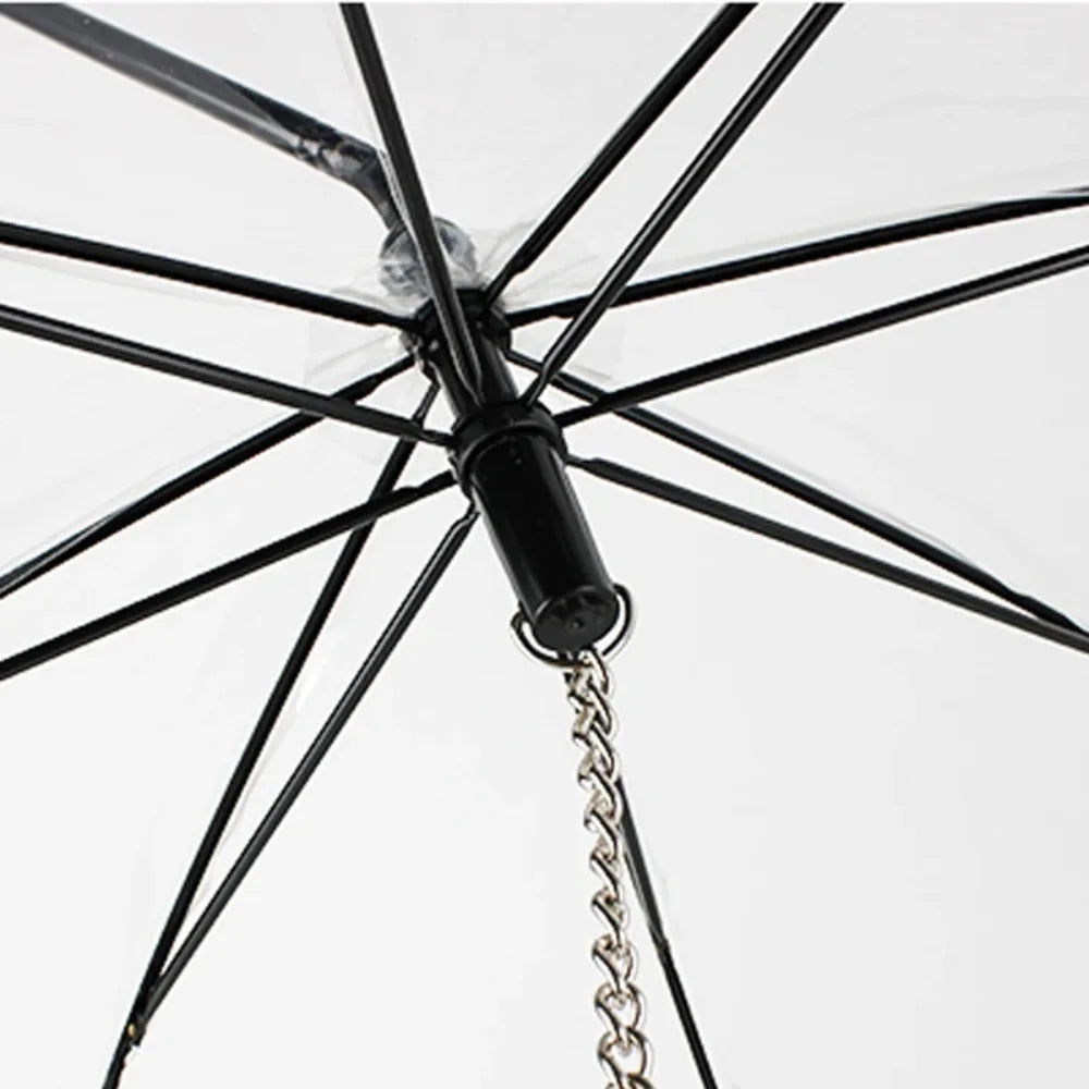 Transparent Pet Umbrella for Dogs with Detachable Leash