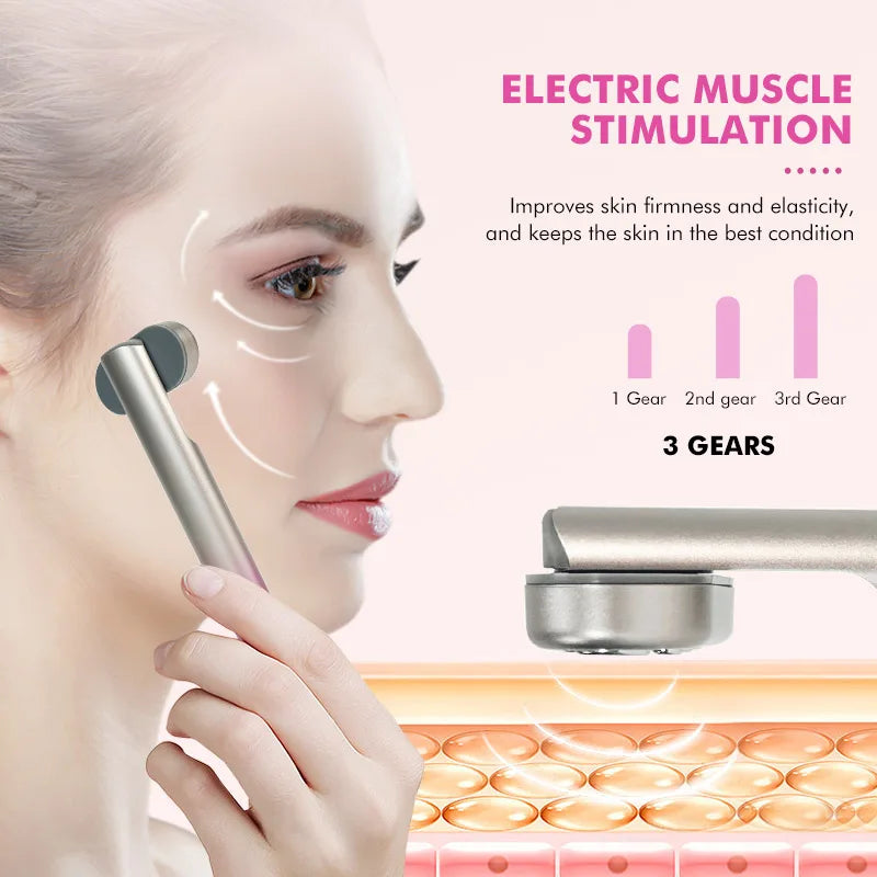 EMS Microcurrent Face Lifting Device with Red Light Therapy
