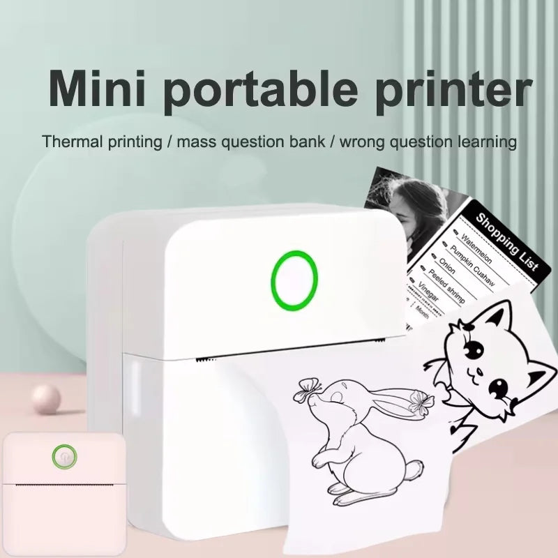 Mini Portable Inkless Thermal Sticker Printer