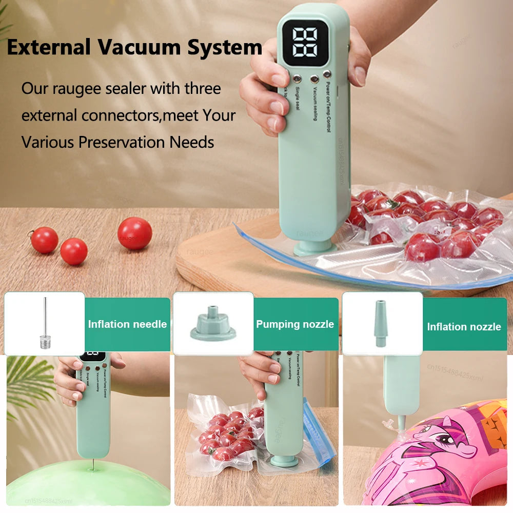 Portable USB Rechargeable Vacuum Sealer for Food Bags