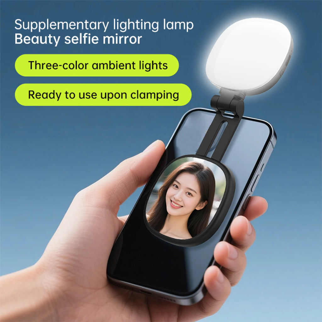 Magnetic Selfie Fill Light with Makeup Mirror