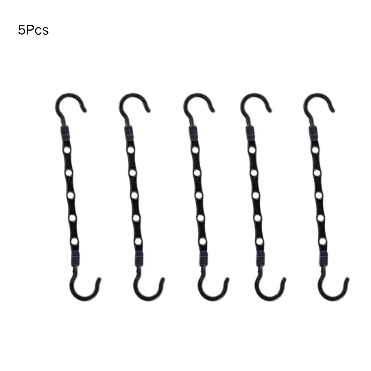 Space-Saving Cascading Clothes Hangers (5-Hole Design)