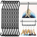 Space-Saving Cascading Clothes Hangers (5-Hole Design)